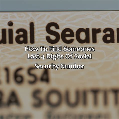 how to find last four digits of social security number|See If Your Social Security Number Is in the National Public Data .